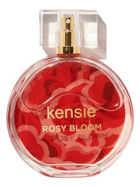 Kensie Red Floral Bottle with Clear Cap